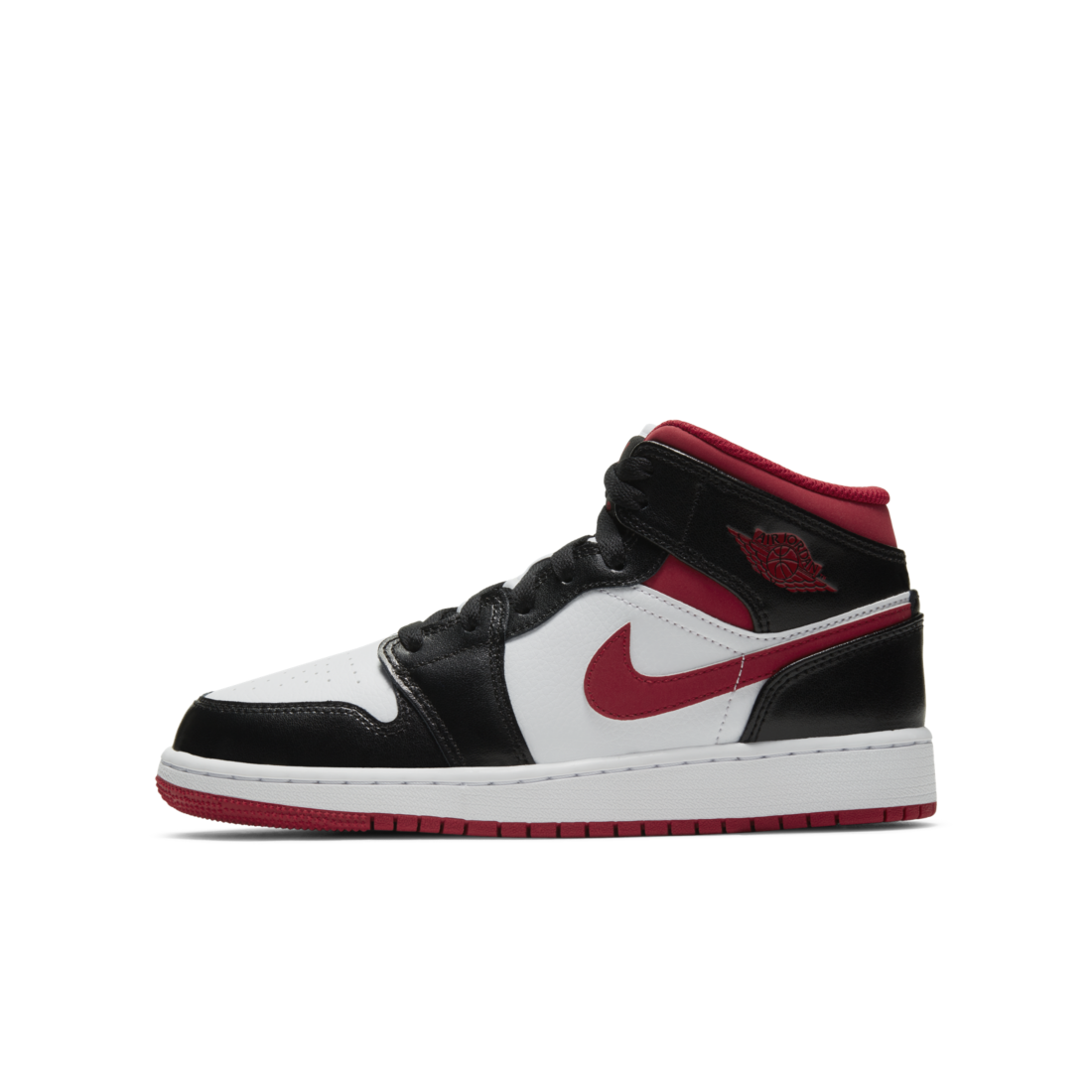 Jordan 1 Mid Gym Red Black White GS
