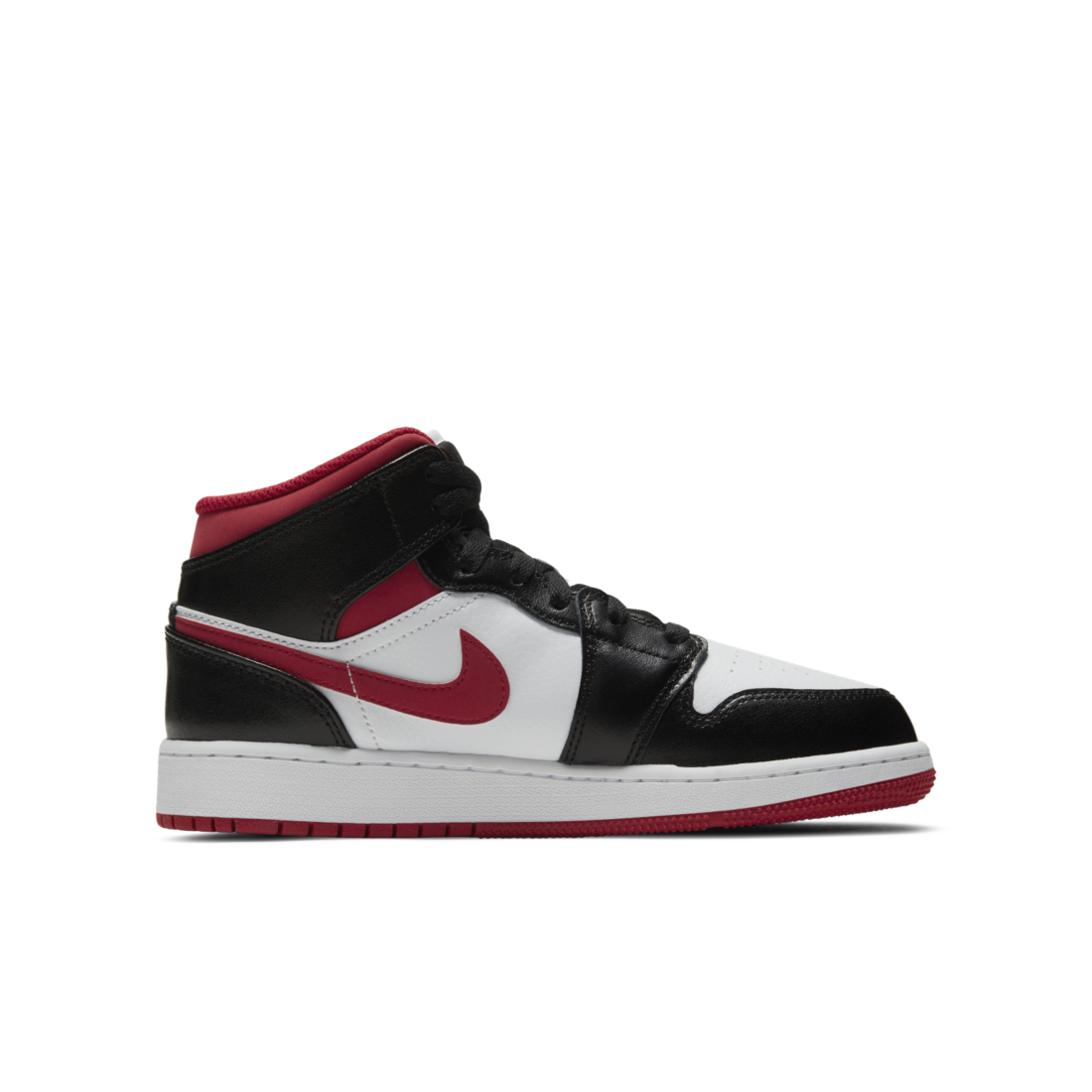 Jordan 1 Mid Gym Red Black White GS