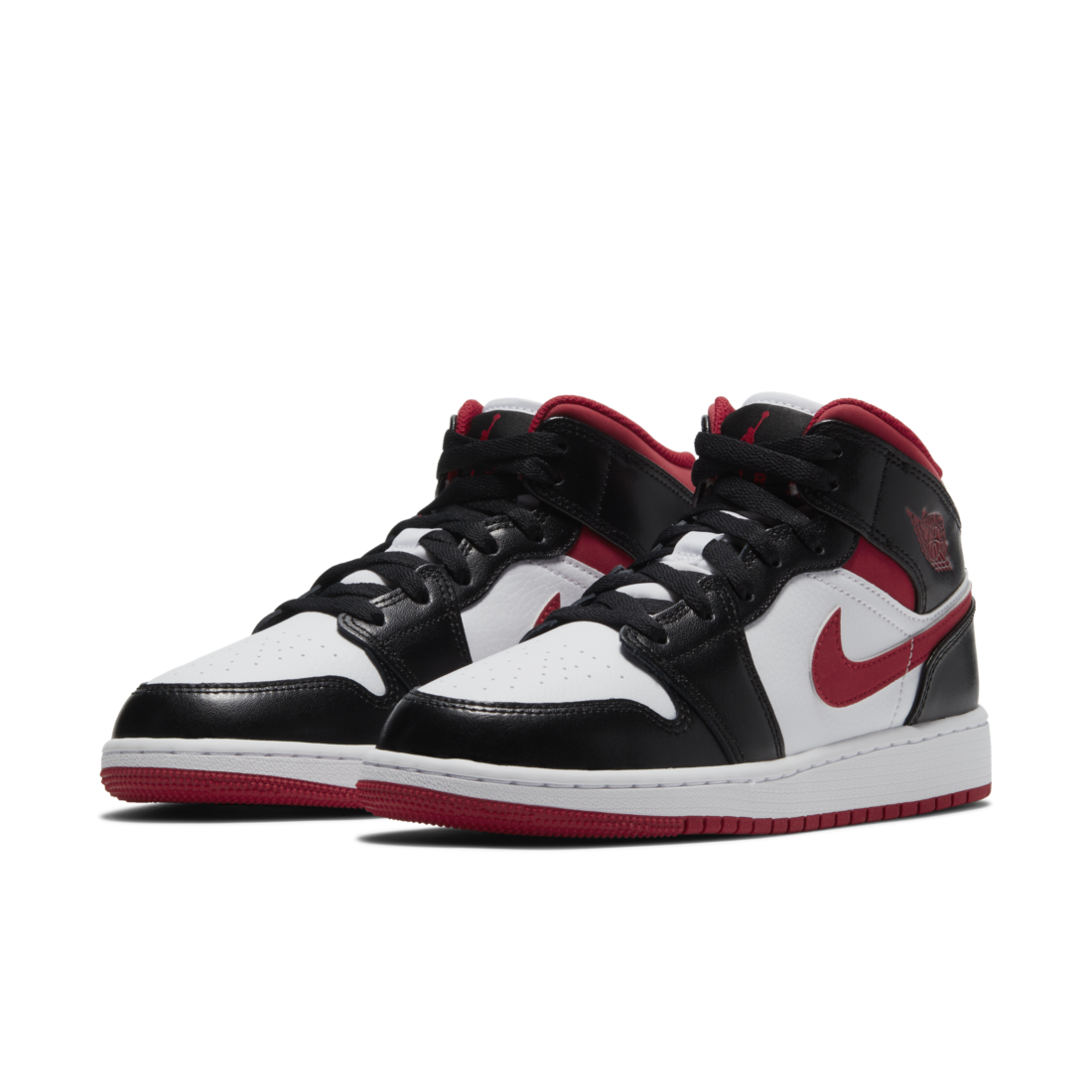 Jordan 1 Mid Gym Red Black White GS