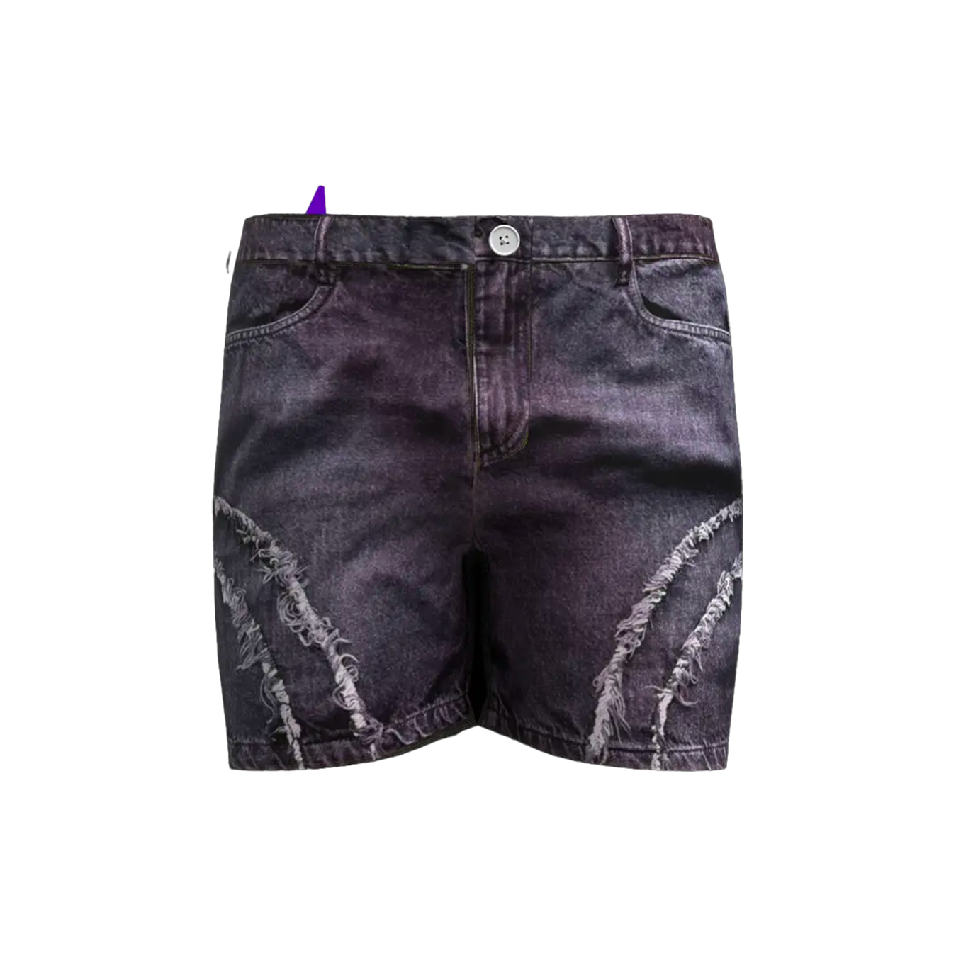 Washed Black Distressed Jorts Son Of Stars