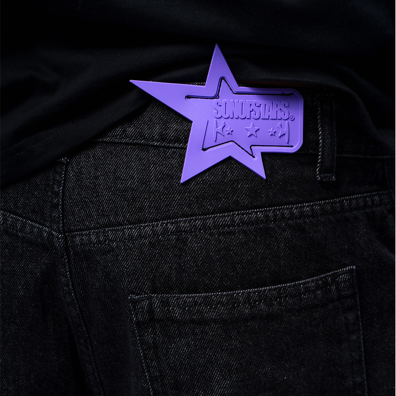 Washed Black Distressed Jorts Son Of Stars