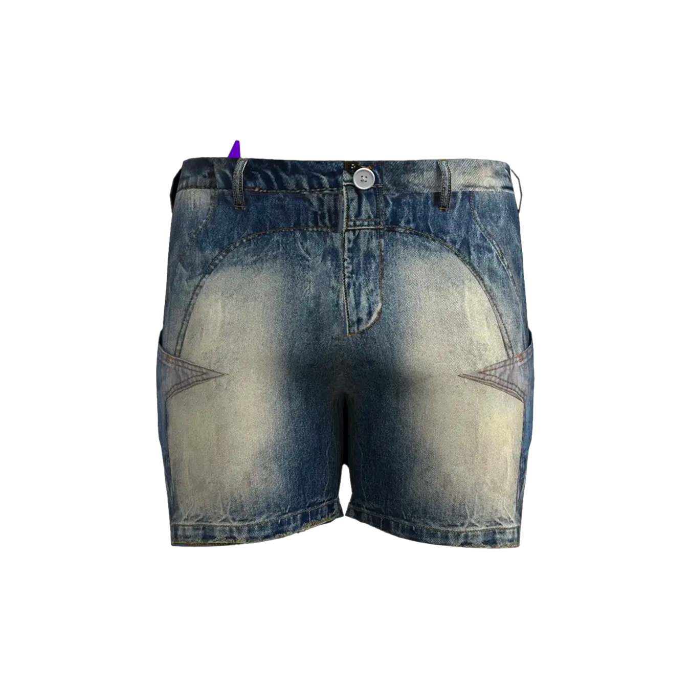 Washed Blue Distressed Jorts Son Of Stars