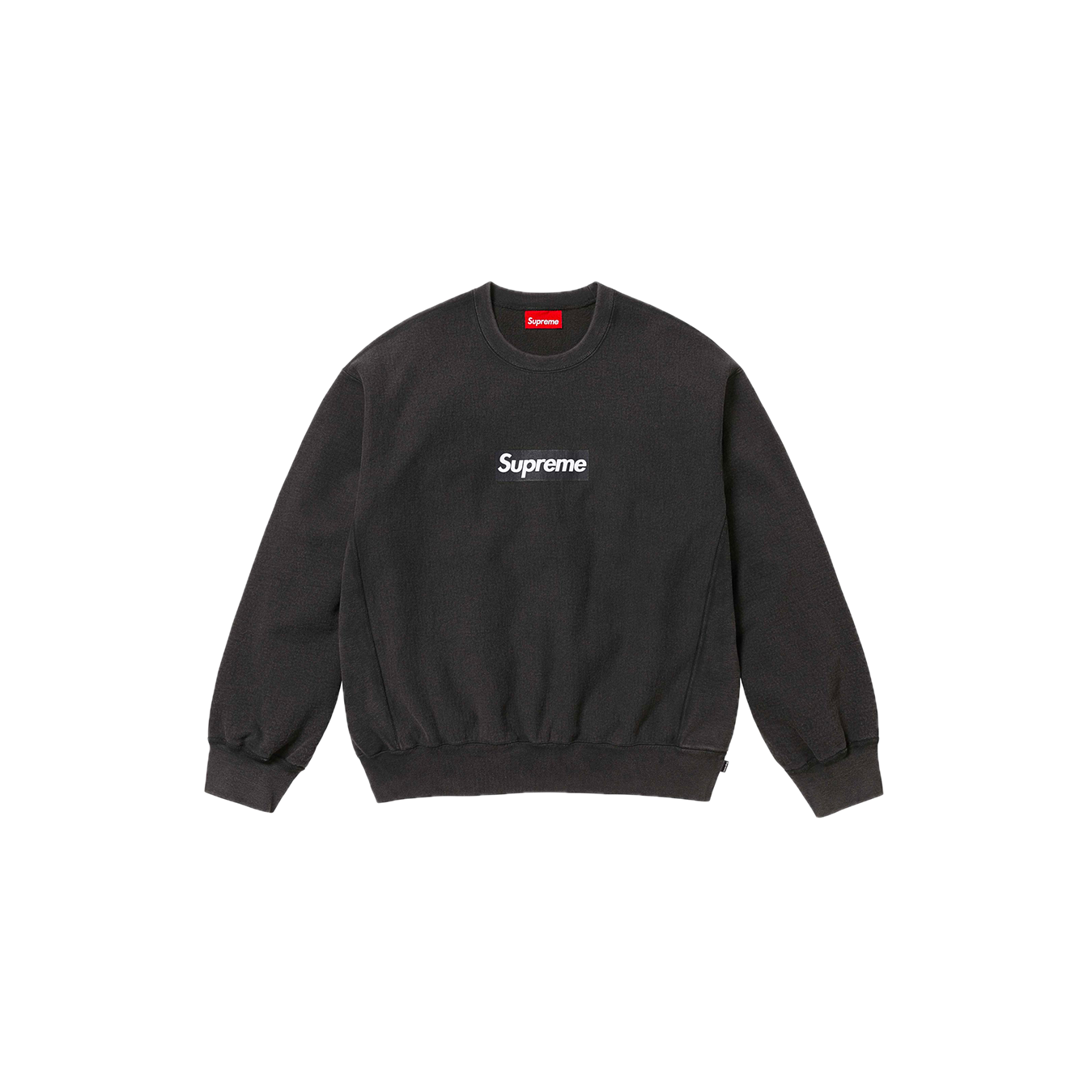 Supreme Washed Box Logo Crewneck Black