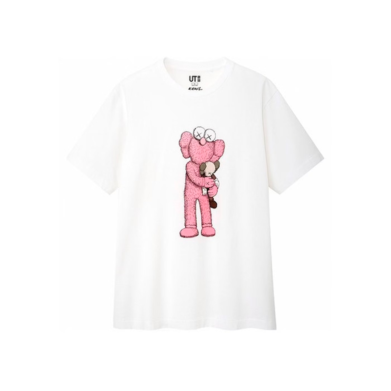 Kaws Uniqlo BFF Pink Tee White 2019 (Taglia Asiatica)