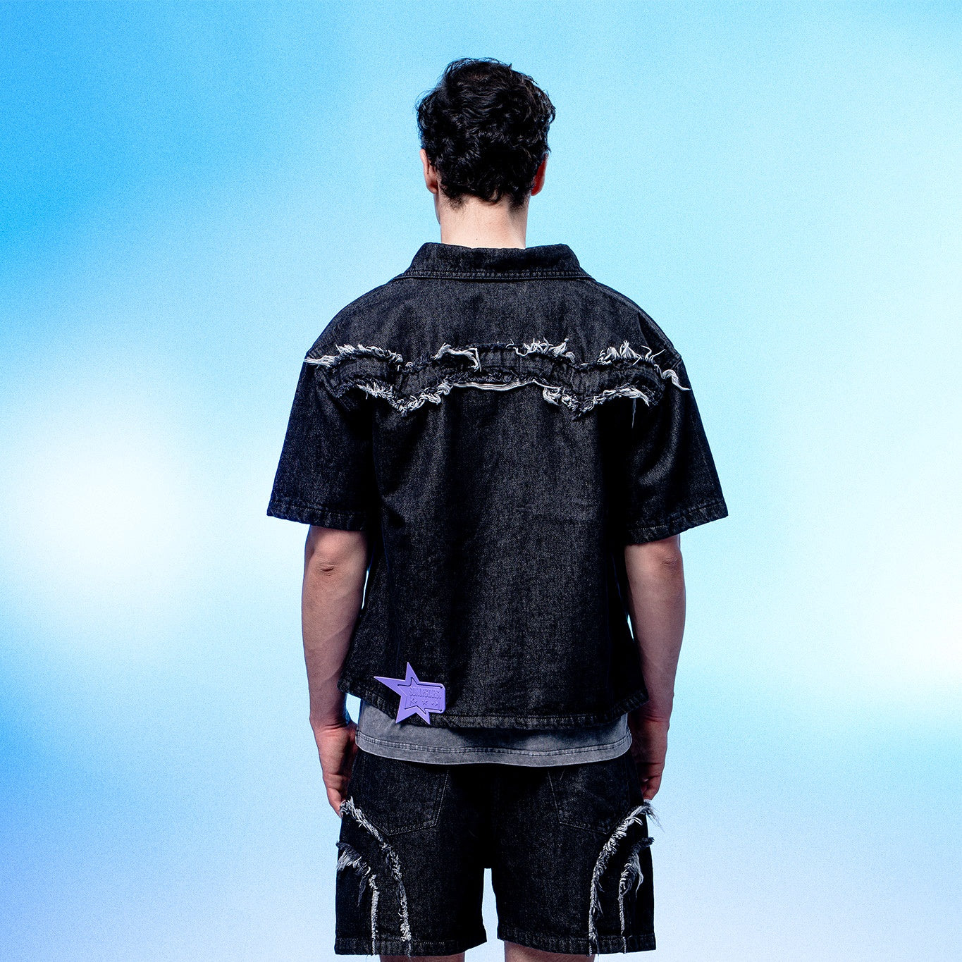 Son of Stars Black Denim Washed Shirt