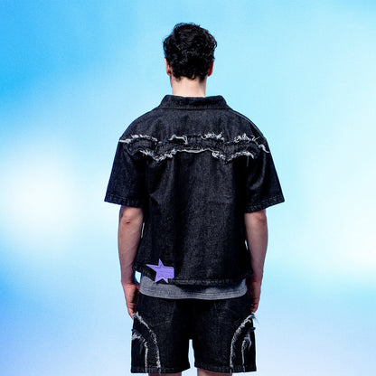 Son of Stars Black Denim Washed Shirt