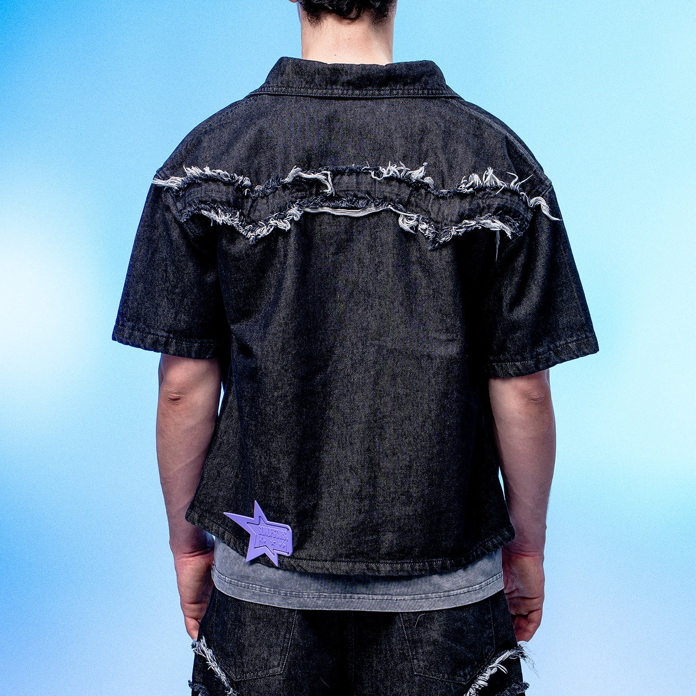 Son of Stars Black Denim Washed Shirt