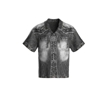 Son of Stars Black Denim Washed Shirt