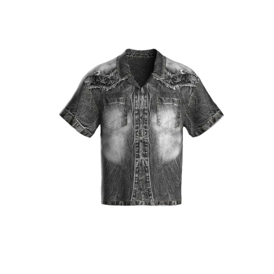 Son of Stars Black Denim Washed Shirt
