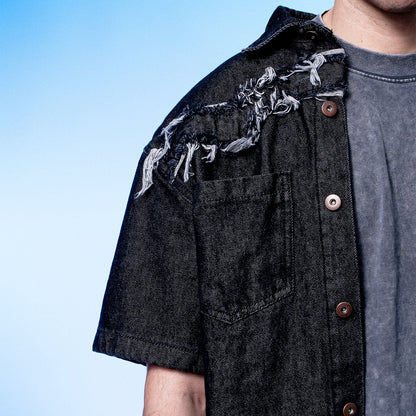Son of Stars Black Denim Washed Shirt