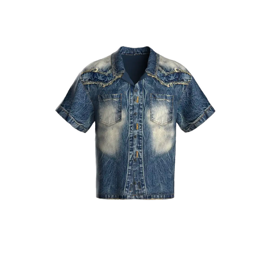 Son of Stars Blue Denim Washed Shirt