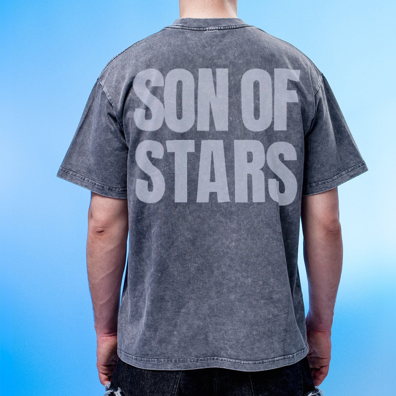Son of Stars Dark Grey Washed T-Shirt