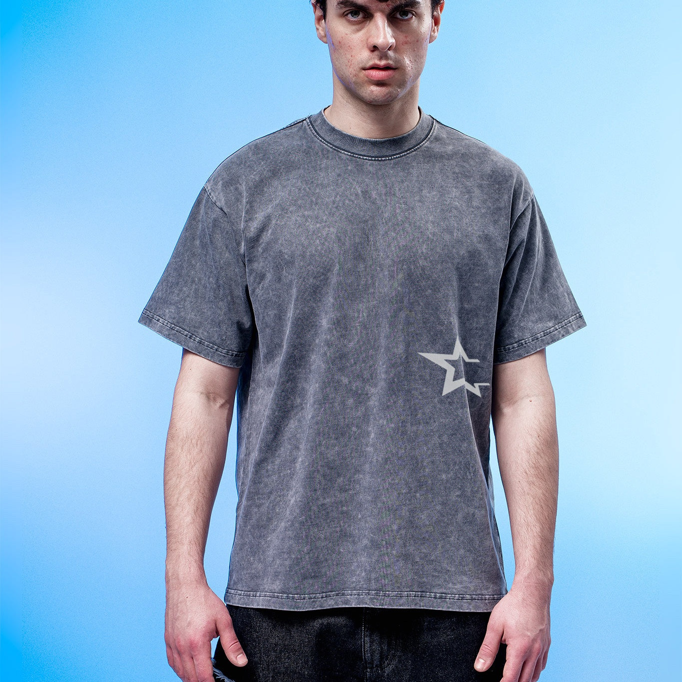 Son of Stars Dark Grey Washed T-Shirt