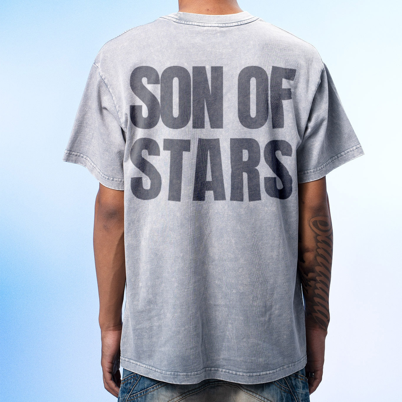 Son of Stars Light Grey Washed T-Shirt