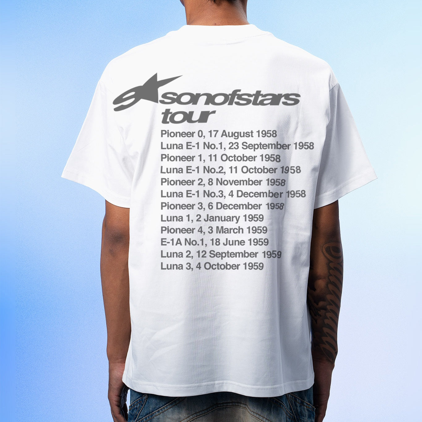 Son of Stars Galactic Tour White T-Shirt