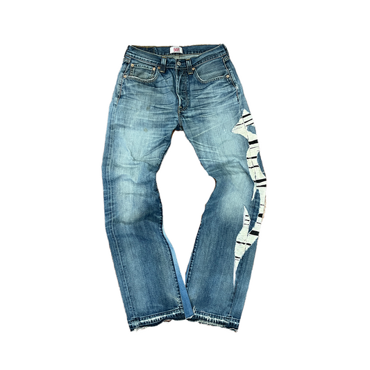 Lorenzo Arena Levi's 501 Azzurro Distressed W31