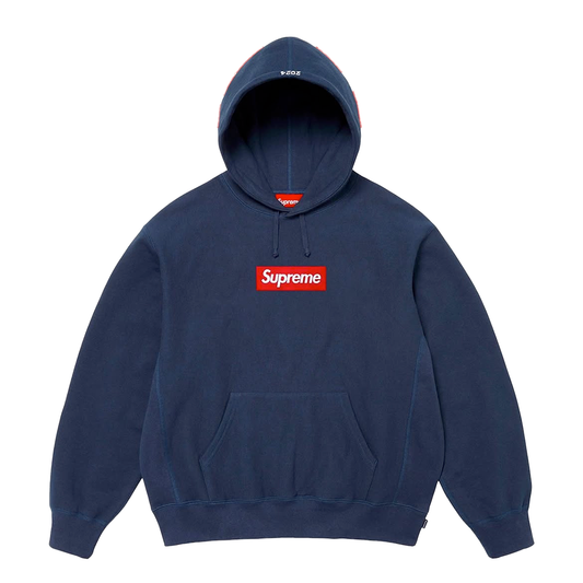 Supreme Hoodie Box Logo 2024 Navy