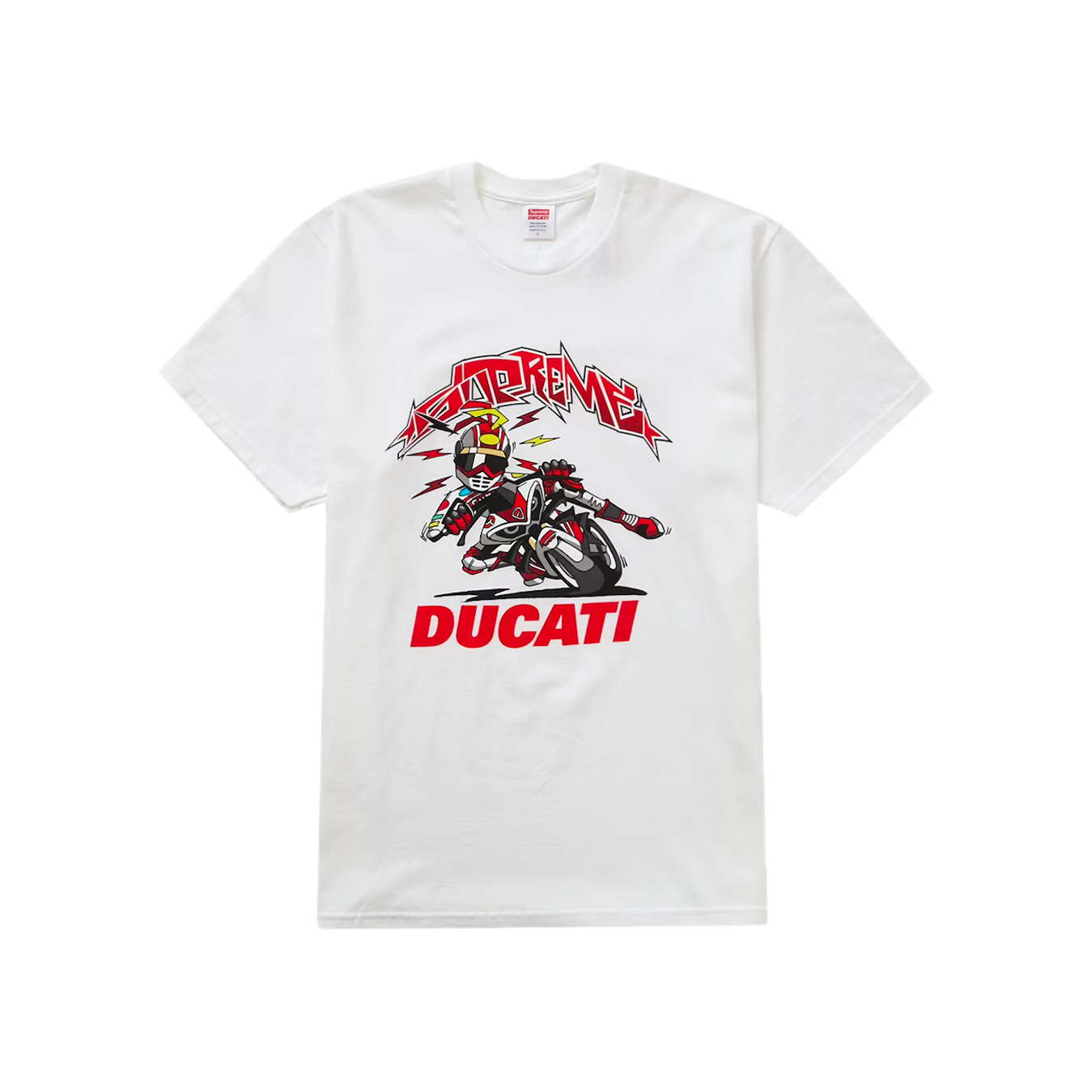 Supreme Ducati Bike Tee White