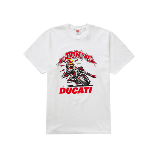Supreme Ducati Bike Tee White