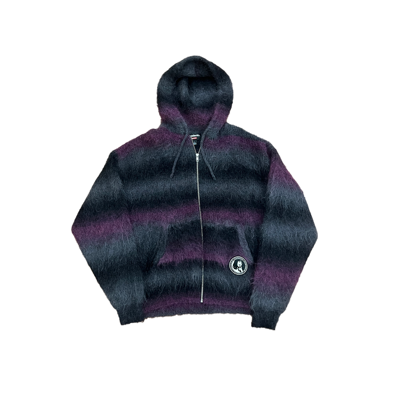 Supreme Hysteric Glamour Mohair Zip Up Hooded Sweater Taglia L (Usato)
