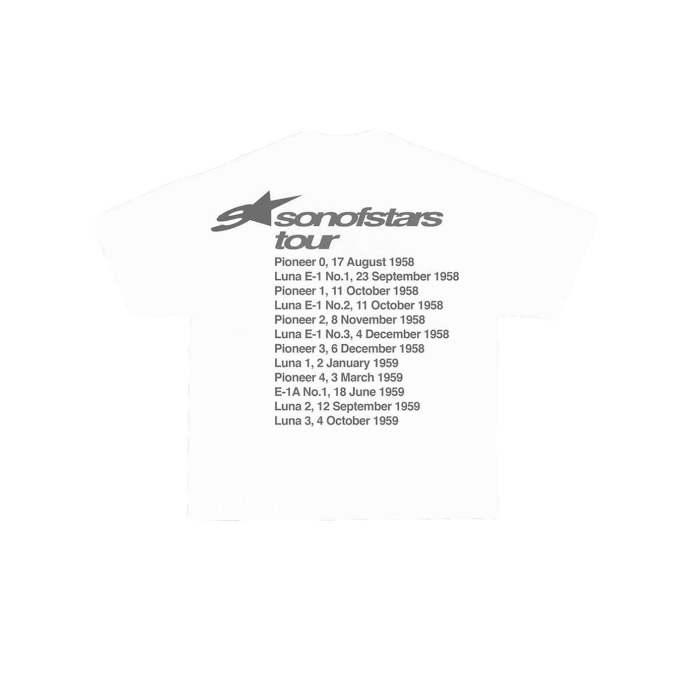 Son of Stars Galactic Tour White T-Shirt
