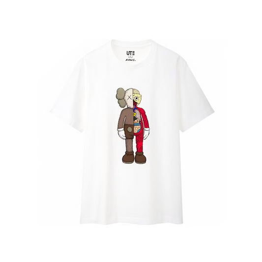 Kaws Uniqlo Flayed Tee White 2019 (Taglia Asiatica)